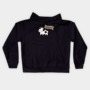 In a good mood - cow Kids Hoodie